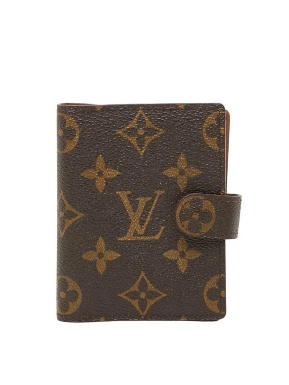 Louis Vuitton Monogram Agenda Mini Notebook Cover Brown Leather